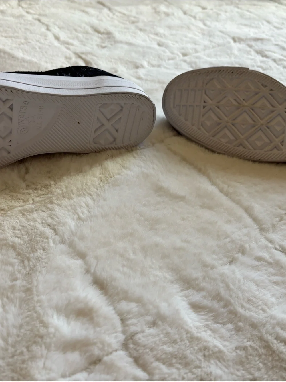 Converse Black and White Brushstroke Low-Top Sneakers